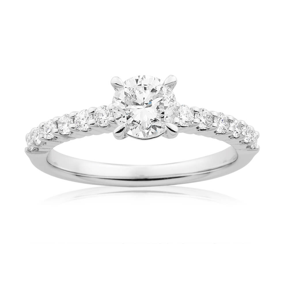 18ct White Gold Ring With 1 Carat Of Brilliant Cut Diamonds