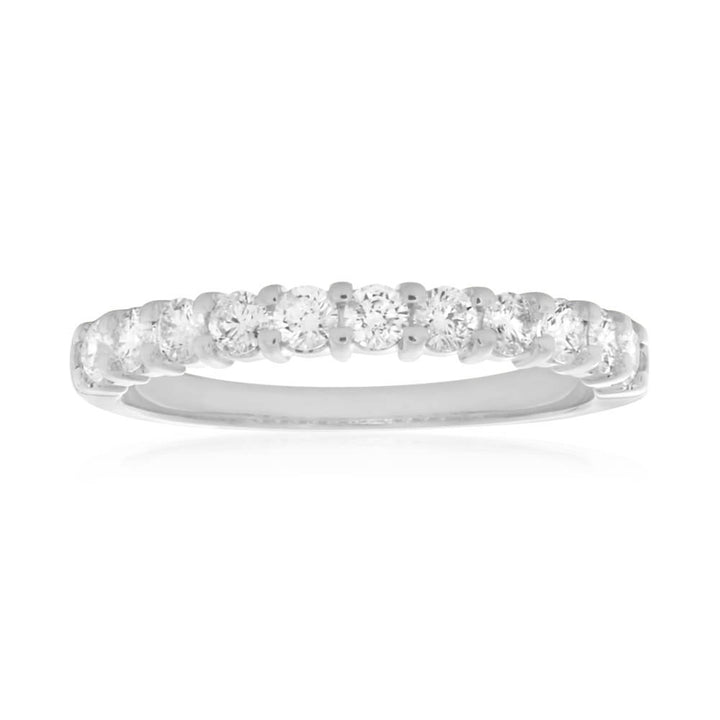 18ct White Gold Ring With 1/2 Carat Diamonds
