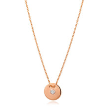 Load image into Gallery viewer, 9ct Rose Gold Diamond Pendant on 39-45cm Adjustable Chain