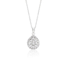 Load image into Gallery viewer, 9ct White Gold Diamond Pendant With 46cm Chain