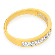 Load image into Gallery viewer, 9ct Yellow Gold Diamond Ring Set with 9 Stunning Brilliant Diamonds