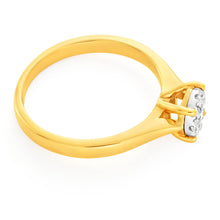 Load image into Gallery viewer, 9ct Yellow Gold Diamond Ring Set with 9 Stunning Diamonds