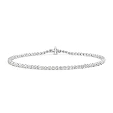 Load image into Gallery viewer, 1/4 Carat Charming Fancy Tennis 18cm Bracelet in 9ct White Gold