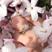 Load image into Gallery viewer, Blissful Bride 14ct Rose Gold 0.65 Carat Diamond Swirl Split Shank Bridal Set