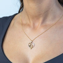 Load image into Gallery viewer, 9ct Yellow Gold Diamond Mother &amp; Child Heart Pendant