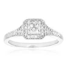 Load image into Gallery viewer, 9ct White Gold Diamond Ring Set With 37 Beautiful Diamonds