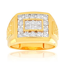Load image into Gallery viewer, 9ct Yellow Gold 1 Carat Diamond Ring Set With 20 Brilliant Cut Diamonds