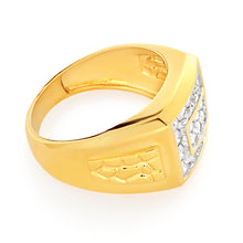 Load image into Gallery viewer, 9ct Yellow Gold 1 Carat Diamond Ring Set With 20 Brilliant Cut Diamonds