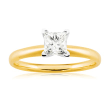 Load image into Gallery viewer, 14ct Yellow Gold Solitaire Ring With 50 Point Diamond