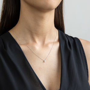 Diamond Pendant on 45cm Chain in 9ct White Gold