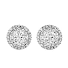 Load image into Gallery viewer, 9ct Yellow Gold Stud Earrings With 1 Carat Of Diamonds