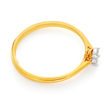 Load image into Gallery viewer, 9ct Yellow Gold Ring With 0.05 Carats Of Diamonds and Infinity Detail on Side Profile