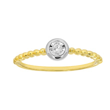 Load image into Gallery viewer, 9ct Yellow Gold Bezel Set Diamond Ring