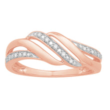 Load image into Gallery viewer, 9ct Rose Gold Diamond Ring with 11 Brilliant Cut Diamonds