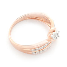 Load image into Gallery viewer, 9ct Rose Gold Ring With 23 Brilliant Cut Diamonds