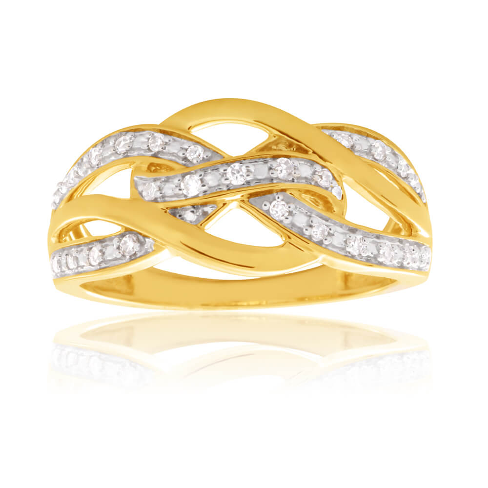 25 Brilliant Cut Diamond Ring in 9ct Yellow Gold