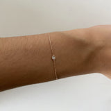 9ct Rose Gold Diamond Adjustable 16-18cm Bracelet