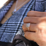 9ct Yellow Gold 1/4 Carats Of Claw Set Diamond Ring