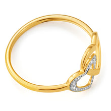 Load image into Gallery viewer, 9ct Superb Yellow Gold Diamond Ring
