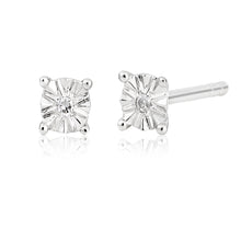 Load image into Gallery viewer, 9ct White Gold Earrings