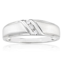 Load image into Gallery viewer, 9ct White Gold Mens Ring With 0.5 Carat Of Diamonds