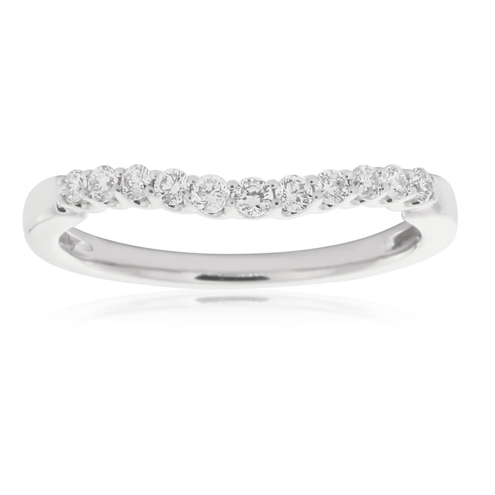 9ct White Gold Ring With 0.25 Carats Of Diamonds