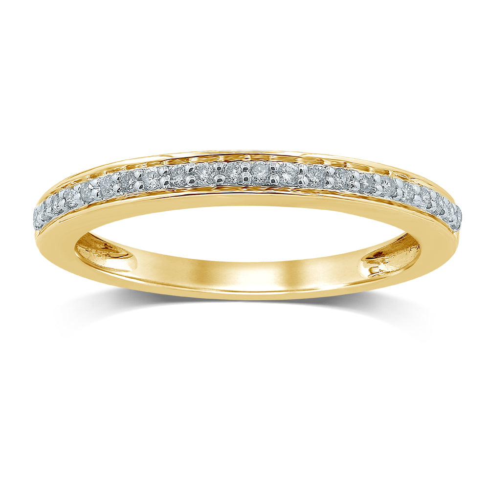 9ct Yellow Gold Diamond Eternity Ring with 22 Brilliant Diamonds
