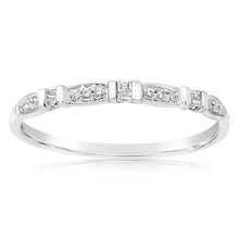 Load image into Gallery viewer, 9ct White Gold Eternity Ring with 18 Diamonds