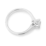 18ct 1.00 Carat Princess Certified Solitaire Diamond Ring