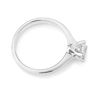 18ct 1.00 Carat Princess Certified Solitaire Diamond Ring