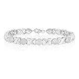 Sterling Silver 18.5cm Diamond Bracelet