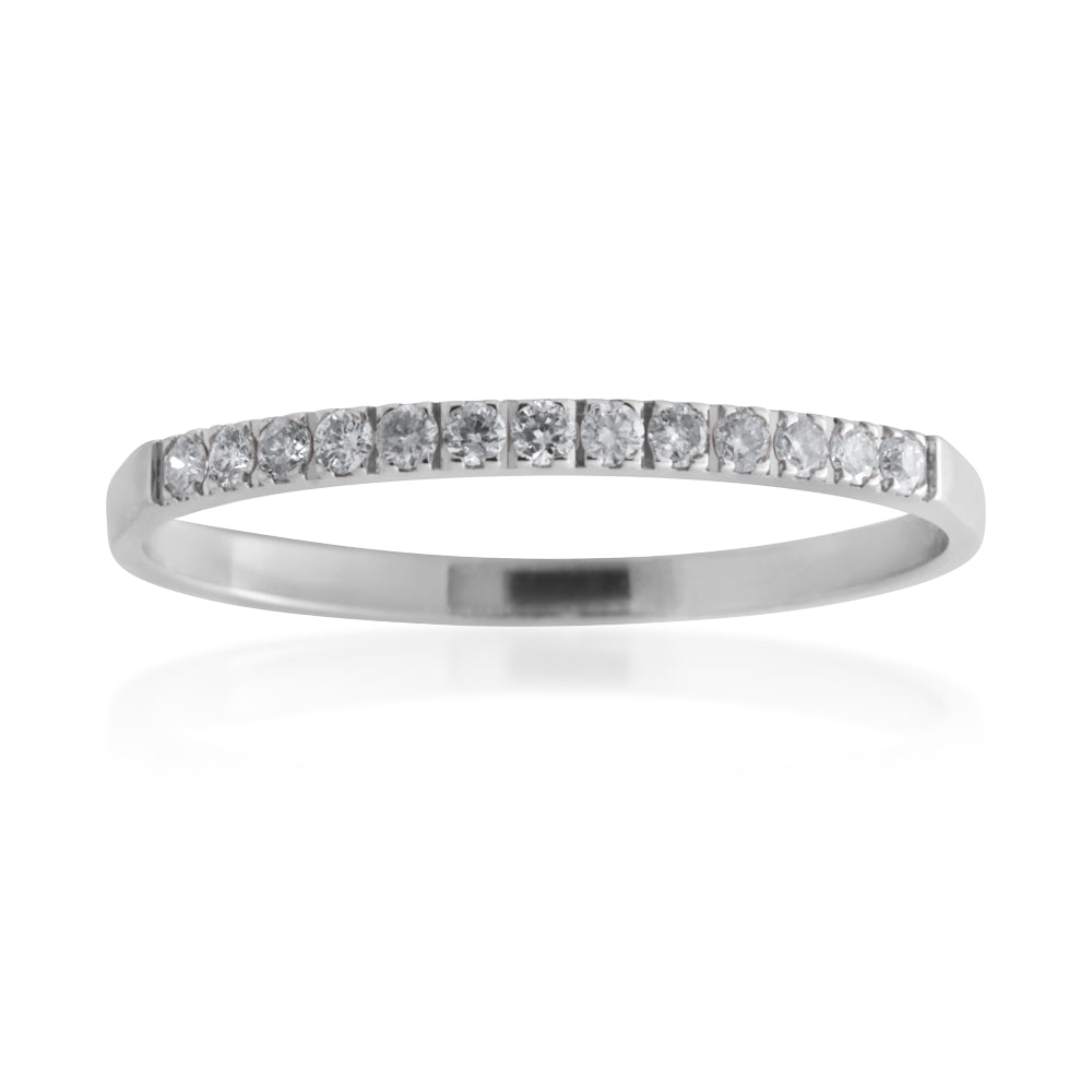 9ct White Gold Eternity Ring with 13 Diamonds