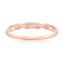 Load image into Gallery viewer, 9ct Rose Gold Eternity Ring with 15 Diamonds