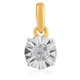 9ct Yellow Gold Diamond Pendant with 8 Brilliant Cut Diamonds
