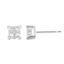 Load image into Gallery viewer, SEAMLESS LOVE 9ct White Gold Stud Earrings with 1/2 Carat of Diamonds