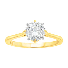 Load image into Gallery viewer, 9ct Yellow Gold  1 Carat Diamond Solitaire Ring