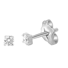 Load image into Gallery viewer, 9ct White Gold  0.10 Carat Diamond Stud Earrings