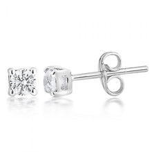 Load image into Gallery viewer, 9ct White Gold  0.20 Carat Diamond Stud Earrings