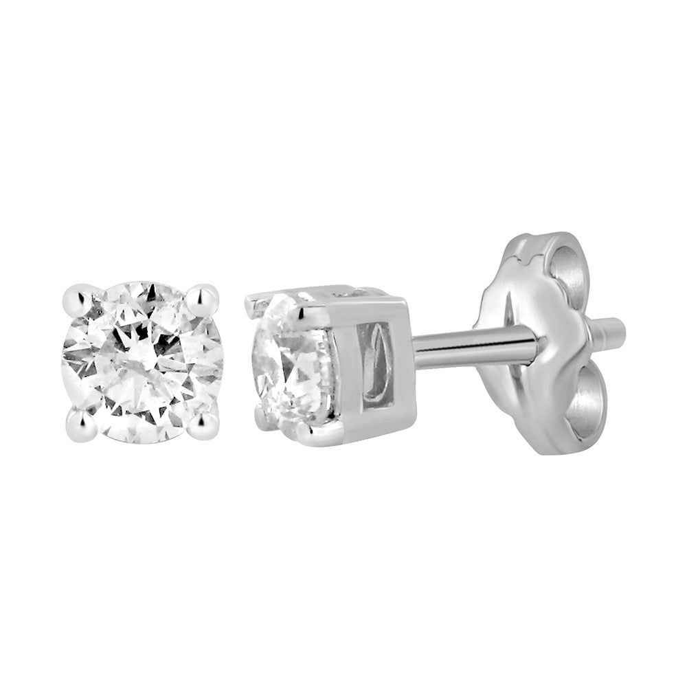 9ct White Gold 3/4 Carat Diamond Stud Earrings – Shiels Jewellers