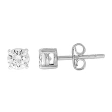 Load image into Gallery viewer, 9ct White Gold  1.00 Carat Diamond Stud Earrings