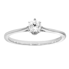Load image into Gallery viewer, 9ct White Gold  1/4 Carat Diamond Solitaire Ring