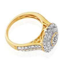 Load image into Gallery viewer, 9ct Yellow Gold 1 Carat Diamond Dress Ring