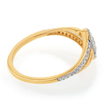 Load image into Gallery viewer, 9ct Yellow Gold Diamond Ring Set with 14 Stunning Brilliant Diamonds