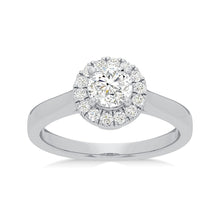 Load image into Gallery viewer, Luminesce Lab Grown 18ct White Gold 1 Carat Diamond Halo Ring