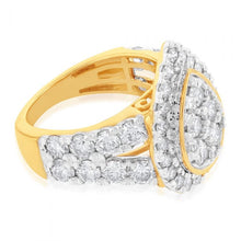Load image into Gallery viewer, 9ct Yellow Gold 4 Carat Diamond Ring with Brilliant Cut Diamonds