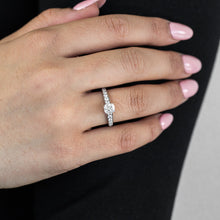 Load image into Gallery viewer, 14ct White Gold 1.40 Carat Ring with Cushion Cut Centre Diamond