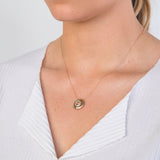 9ct Yellow and White Gold Diamond Pendant