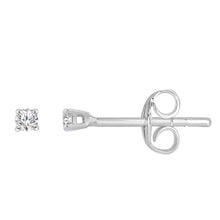 Load image into Gallery viewer, 9ct White Gold 0.10 Carat Diamond Stud