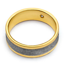 Load image into Gallery viewer, Flawless Cut 9ct Yellow Gold &amp; Titanium 7mm Ring