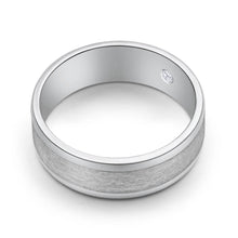 Load image into Gallery viewer, Flawless Cut 9ct White Gold &amp; Titanium 7mm Ring
